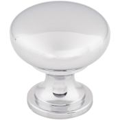 Top Knobs Hollow 1-3/16 Inch Mushroom Cabinet Knob from the Nouveau Collection Polished Chrome