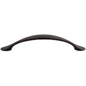 Top Knobs Hartford 5-1/16 Inch Center to Center Arch Cabinet Pull from the Nouveau II Collection Flat Black