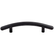 Top Knobs Curved 3-3/4 Inch Center to Center Bar Cabinet Pull from the Nouveau Collection Flat Black