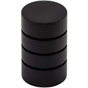 Top Knobs Stacked 5/8 Inch Cylindrical Cabinet Knob from the Nouveau II Collection Flat Black