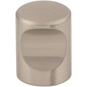 Top Knobs Indent 3/4 Inch Cylindrical Cabinet Knob from the Nouveau II Collection Brushed Satin Nickel