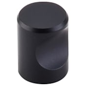 Top Knobs Indent 3/4 Inch Cylindrical Cabinet Knob from the Nouveau II Collection Flat Black