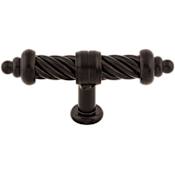 Top Knobs Twist 3-5/8 Inch Bar Cabinet Knob from the Normandy Collection Patina Black