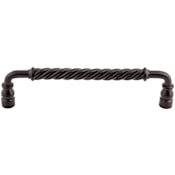 Top Knobs Twist 8 Inch Center to Center Handle Cabinet Pull from the Normandy Collection Patina Black