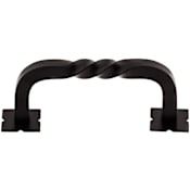 Top Knobs Twist 3 Inch Center to Center Handle Cabinet Pull from the Normandy Collection Patina Black