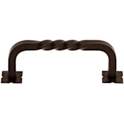 Top Knobs Square 3-3/4 Inch Center to Center Handle Cabinet Pull from the Normandy Collection Oil Rubbed Bronze