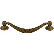 Top Knobs Ribbon 5-1/16 Inch Center to Center Drop Cabinet Pull from the Edwardian Collection German Bronze