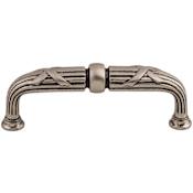Top Knobs Ribbon 3-3/4 Inch Center to Center Handle Cabinet Pull from the Edwardian Collection Pewter Antique