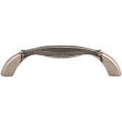 Top Knobs Straight 3-3/4 Inch Center to Center Handle Cabinet Pull from the Edwardian Collection Pewter Antique