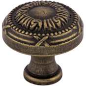 Top Knobs Ribbon 1-1/4 Inch Mushroom Cabinet Knob from the Edwardian Collection German Bronze