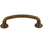 Top Knobs Lund 4 Inch Center to Center Handle Cabinet Pull from the Edwardian Collection German Bronze