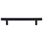 Top Knobs Hopewell 5 Inch (128 mm) Center to Center Bar Cabinet Pull from the Bar Pulls Series - 25 Pack Flat Black