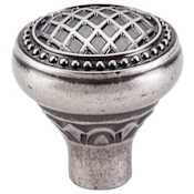 Top Knobs Trevi 1-5/16 Inch Mushroom Cabinet Knob from the Trevi Collection Antique Pewter