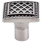 Top Knobs Trevi 1-1/4 Inch Square Cabinet Knob from the Trevi Collection Antique Pewter