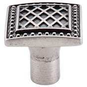 Top Knobs Trevi 1-1/4 Inch Square Cabinet Knob from the Trevi Collection Antique Pewter
