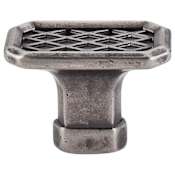 Top Knobs Tower Bridge 1-1/2 Inch Rectangular Cabinet Knob from the Tower Bridge Collection Antique Pewter