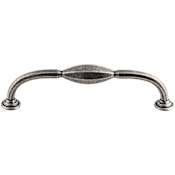 Top Knobs Chareau 5-1/16 Inch Center to Center Handle Cabinet Pull Black Iron