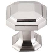 Top Knobs Emerald 1-1/8 Inch Geometric Cabinet Knob from the Chareau Collection Brushed Satin Nickel
