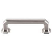 Top Knobs Emerald 3-3/4 Inch Center to Center Handle Cabinet Pull from the Chareau Series - 10 Pack Brushed Satin Nickel