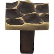 Top Knobs Cobblestone 1-1/8 Inch Square Cabinet Knob Antique Brass