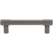 Top Knobs Clarence 3-3/4 Inch Center to Center Bar Cabinet Pull Ash Gray