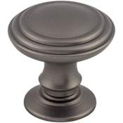 Top Knobs Reeded 1-1/4 Inch Mushroom Cabinet Knob from the Chareau Collection Ash Gray