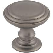 Top Knobs Reeded 1-1/2 Inch Mushroom Cabinet Knob from the Chareau Collection Ash Gray