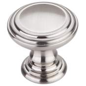 Top Knobs Reeded 1-1/2 Inch Mushroom Cabinet Knob from the Chareau Collection Brushed Satin Nickel