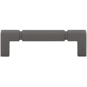 Top Knobs Langston 3-3/4 Inch Center to Center Bar Cabinet Pull from the Coddington Collection Ash Gray