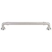 Top Knobs Reeded 7 Inch Center to Center Handle Cabinet Pull from the Chareau Series - 10 Pack Brushed Satin Nickel