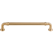 Top Knobs Reeded 7 Inch Center to Center Handle Cabinet Pull from the Chareau Collection Honey Bronze