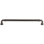 Top Knobs Reeded 9 Inch Center to Center Handle Cabinet Pull from the Chareau Collection Ash Gray