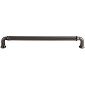Top Knobs Reeded 12 Inch Center to Center Handle Appliance Pull from the Chareau Series Ash Gray