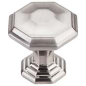 Top Knobs Chalet 1-1/8 Inch Geometric Cabinet Knob from the Chareau Collection Brushed Satin Nickel