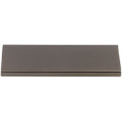Top Knobs Europa 3 Inch Center to Center Finger Cabinet Pull from the Mercer Series Ash Gray