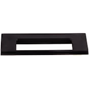 Top Knobs Europa 3-3/4 Inch Center to Center Finger Cabinet Pull from the Mercer Series Black