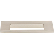 Top Knobs Europa 3-3/4 Inch Center to Center Finger Cabinet Pull from the Mercer Series Brushed Satin Nickel
