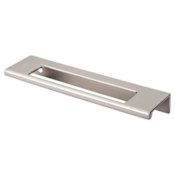 Top Knobs Europa 5 Inch (128 mm) Center to Center Finger Cabinet Pull from the Mercer Series - 10 Pack Brushed Satin Nickel
