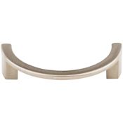 Top Knobs Half Circle 3-1/2 Inch Center to Center Handle Cabinet Pull from the Sanctuary Collection Brushed Satin Nickel