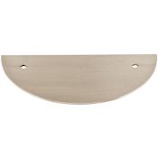 Top Knobs Half Circle 3-1/2 Inch Center to Center Pull Backplate from the Sanctuary Series Brushed Satin Nickel