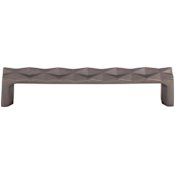 Top Knobs Quilted 5 Inch Center to Center Handle Cabinet Pull from the Mercer Series Ash Gray