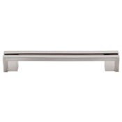 Top Knobs Flat 5 Inch (128 mm) Center to Center Handle Cabinet Pull from the Sanctuary Series - 10 Pack Brushed Satin Nickel