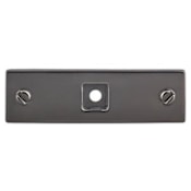Top Knobs Channing 3 Inch Long Cabinet Knob Backplate from the Barrington Series Ash Gray