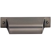 Top Knobs Channing 2-3/4 Inch Center to Center Cup Cabinet Pull from the Barrington Series Ash Gray