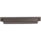 Top Knobs Channing 7 Inch Center to Center Cup Cabinet Pull from the Barrington Series Ash Gray