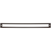 Top Knobs Hollin 12 Inch Center to Center Pull Backplate from the Lynwood Series Ash Gray