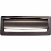 Top Knobs Hollin 3-3/4 Inch Center to Center Cup Cabinet Pull from the Lynwood Series Ash Gray