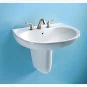 TOTO Prominence 26" Wall Mounted Bathroom Sink with Single Faucet Hole Drilled and Overflow Ebony
