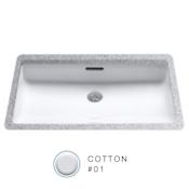 TOTO 20-1/2" Undermount Bathroom Sink with Overflow and CeFiONtect Ceramic Glaze Cotton