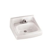 TOTO Reliance Commercial 21" Wall Mounted Bathroom Sink with 3 Faucet Holes Drilled and Overflow Cotton